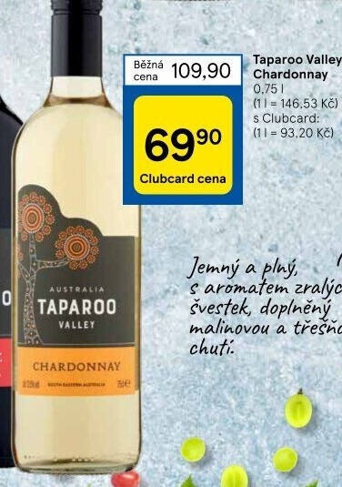 Víno Chardonnay Valley Taparoo