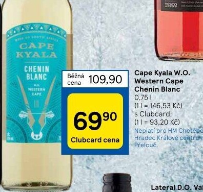 Víno Chenin Blanc Western Cape Cape Kyala W.O.