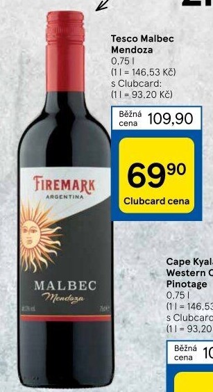 Víno Malbec Mendoza Tesco