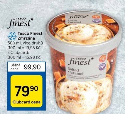 Zmrzlina v kelímku Tesco Finest