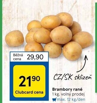 Brambory konzumní rané