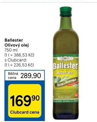 Olivový olej extra panenský Ballester