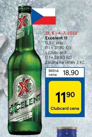Pivo světlý ležák 11° Excelent