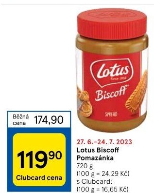 Pomazánka Biscoff Lotus
