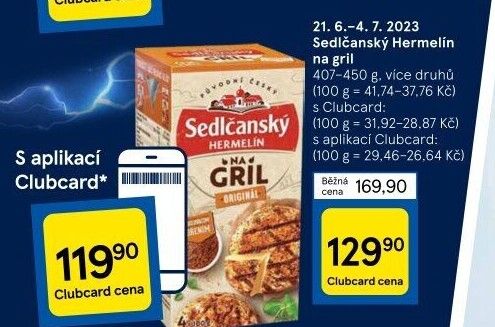 Sýr Hermelín na gril Sedlčanský