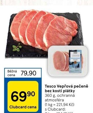 Vepřová pečeně bez kosti Tesco