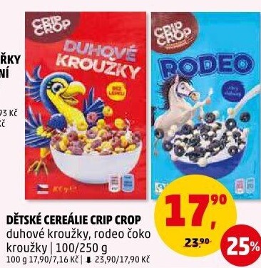 Cereálie Duhové kroužky Crip Crop