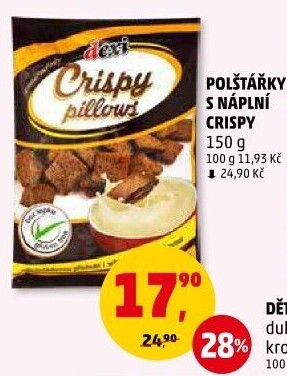 Cereálie polštářky bez lepku Crispy dexi