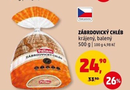 Chléb zábrdovický Penam