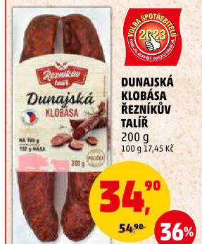 Dunajská klobása Řezníkův talíř