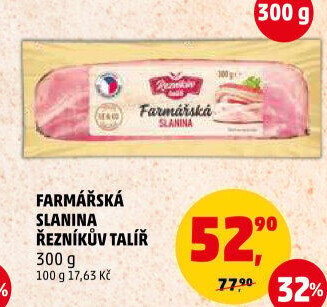 Farmářská slanina Řezníkův talíř