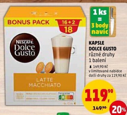 Kapsle Dolce Gusto Nescafé