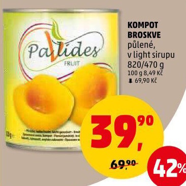 Kompot broskve Pavlides
