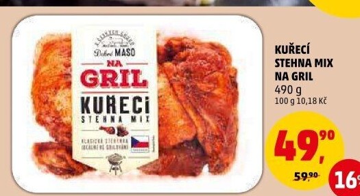 Kuřecí stehna mix Na gril Penny