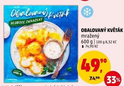 Květák obalovaný mražený