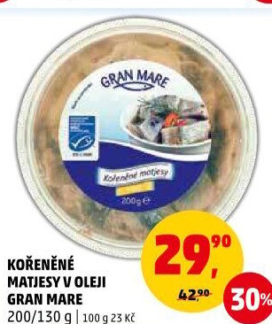 Matjesy kořeněné v oleji Gran Mare