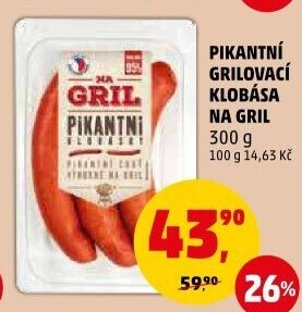 Pikantní klobása Na gril Penny