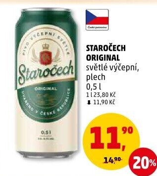 Pivo světlé výčepní 10° Staročech