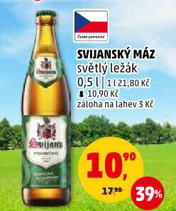 Pivo světlý ležák 11° Svijanský Máz Svijany