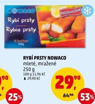 Rybí prsty předsmažené mražené Nowaco