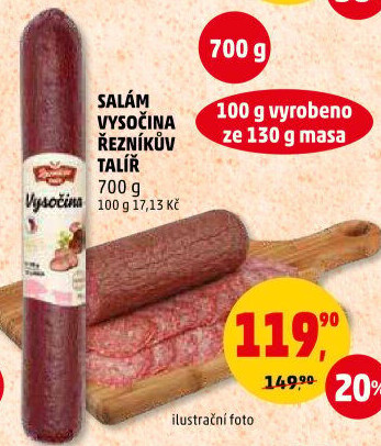 Salám Vysočina Řezníkův talíř