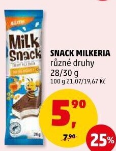 Snack mléčný Milkeria