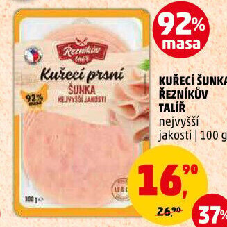 Šunka kuřecí nejvyšší jakosti Řezníkův talíř