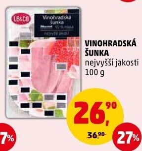 Šunka vinohradská nejvyšší jakosti LE&amp