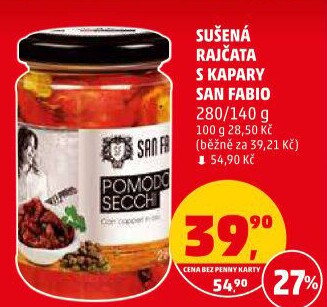 Sušená rajčata v oleji s kapary San Fabio
