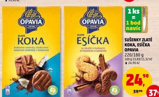Sušenky Koka Zlaté Opavia