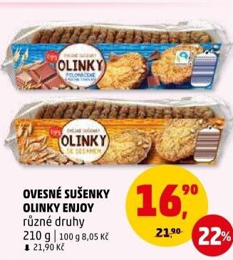 Sušenky ovesné Olinky Enjoy