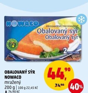 Sýr obalovaný mražený Nowaco