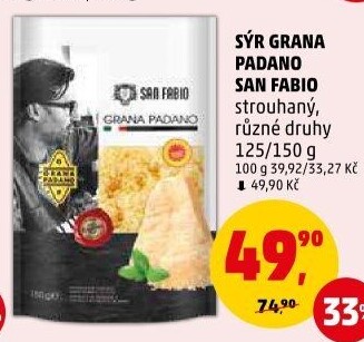 Sýr strouhaný Grana Padano San Fabio