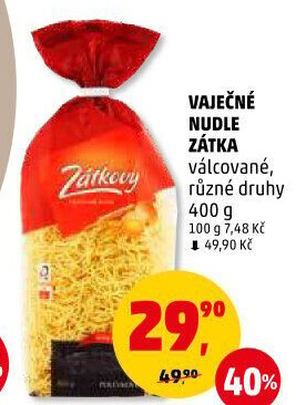 Těstoviny vaječné Zátkovy