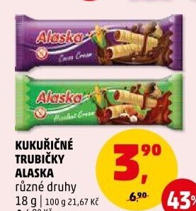 Trubičky bez lepku Alaska