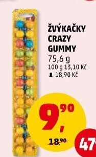 Žvýkačky Crazy Gummy