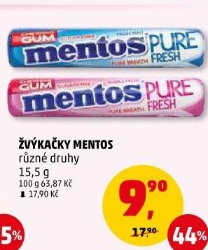 Žvýkačky Mentos