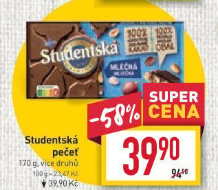 Čokoláda Studentská pečeť Orion