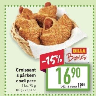 Croissant s párkem