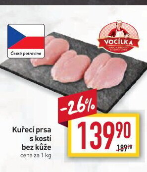 Kuřecí prsa s kostí Vocílka