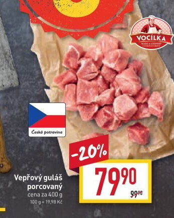 Maso na guláš vepřové Vocílka