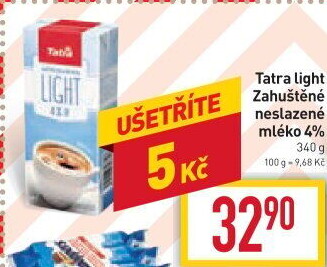 Mléko kondenzované do kávy Light Tatra