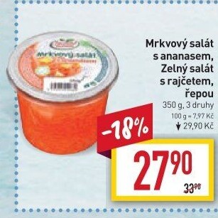 Mrkvový salát s ananasem Jihočeská zelenina