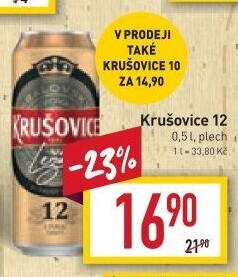 Pivo světlé Královský ležák 12° Krušovice