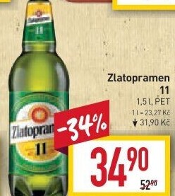 Pivo světlý ležák 11° Zlatopramen
