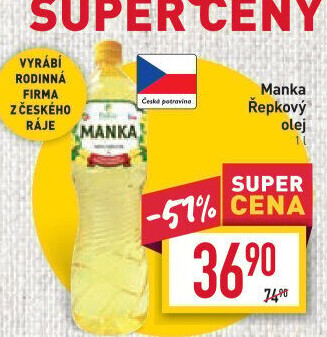 Řepkový olej Manka Fabio