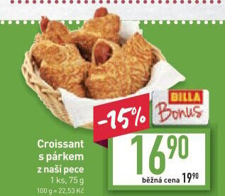 Croissant s párkem