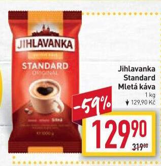 Mletá káva Standard Jihlavanka