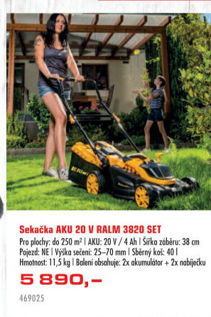 Aku sekačka Riwall Pro RALM 3820