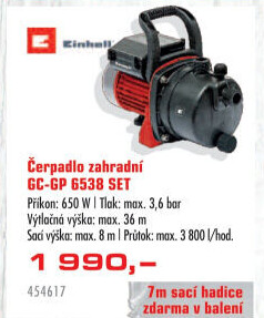Čerpadlo zahradní Einhell GC-GP6538SET
